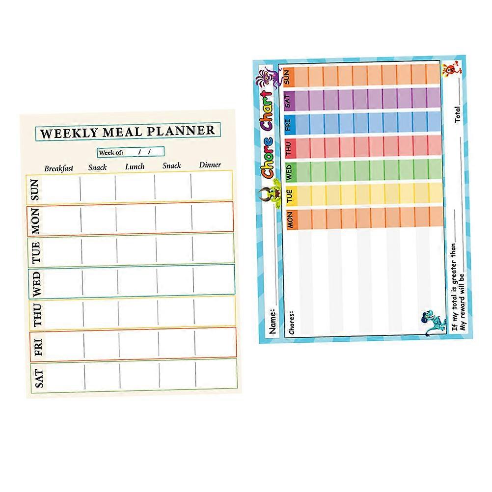 Reusable Dry Erase Behavior Chart for Kids Self Adhesive 2Pcs