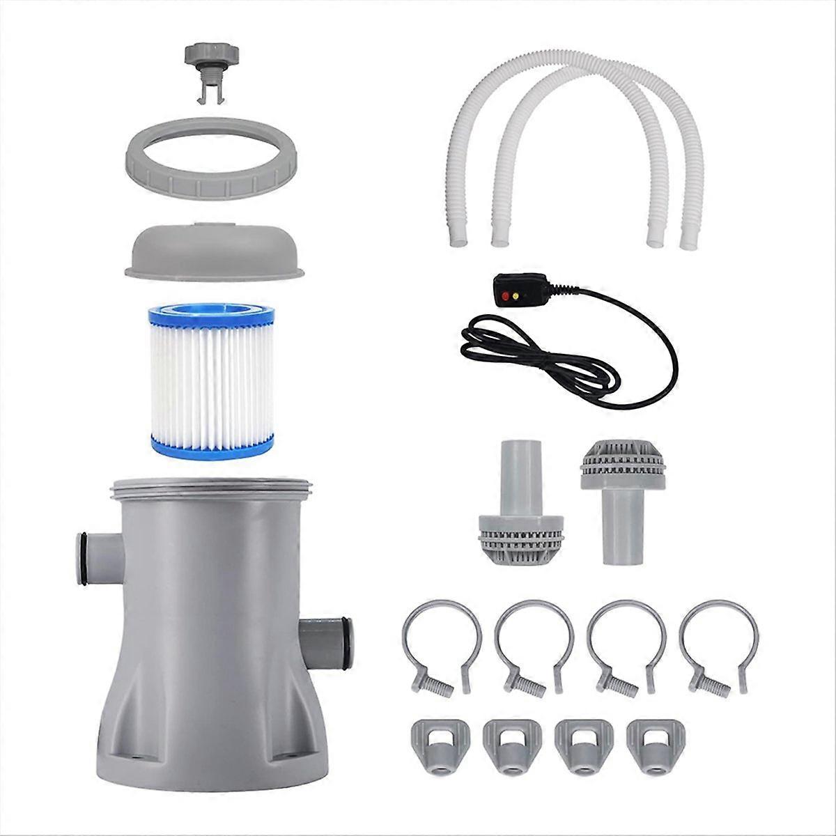 Pool Cleaner Circulation Filter Pump 330 GPH Filter Swimming Pool Filter Pump for Aerated Pool Pumps EU Plug