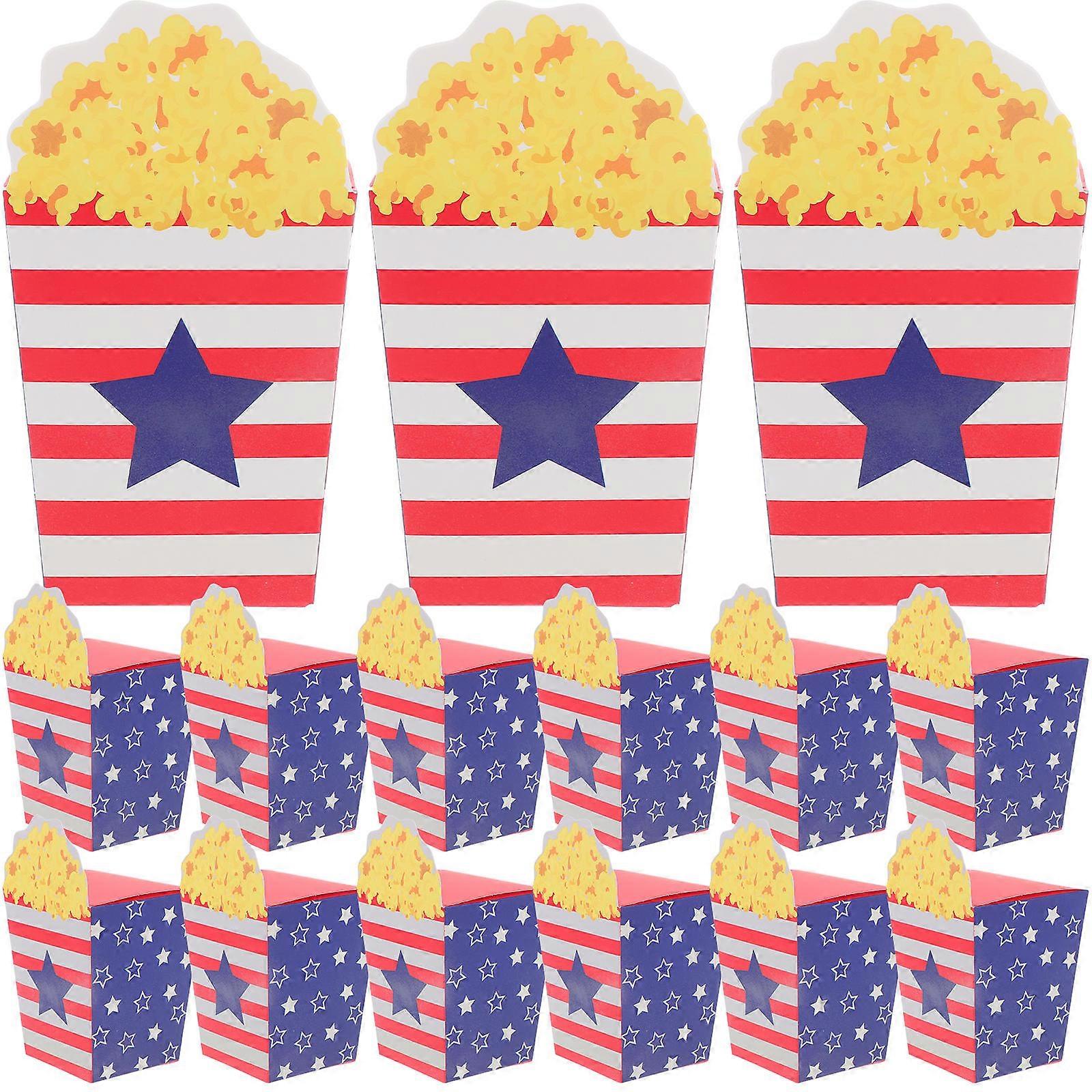 Usa Popcorn Boxes Paper Packaging 30Pcs for Independence Day Celebration