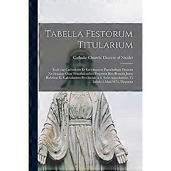 Tabella Festorum Titularium [microforme] : Ecclesiae Cathedralis et Eccleriarium Parochalium Diocesis Nicoletanae Cum Translationibus Perpetuis Rite Per