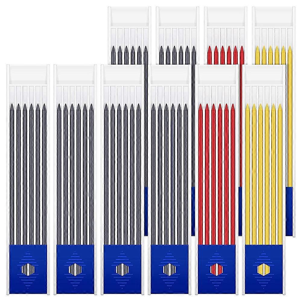 60 Pcs 2.8 mm Solid Carpenter Pencil Set Pencil Refills for Carpenter