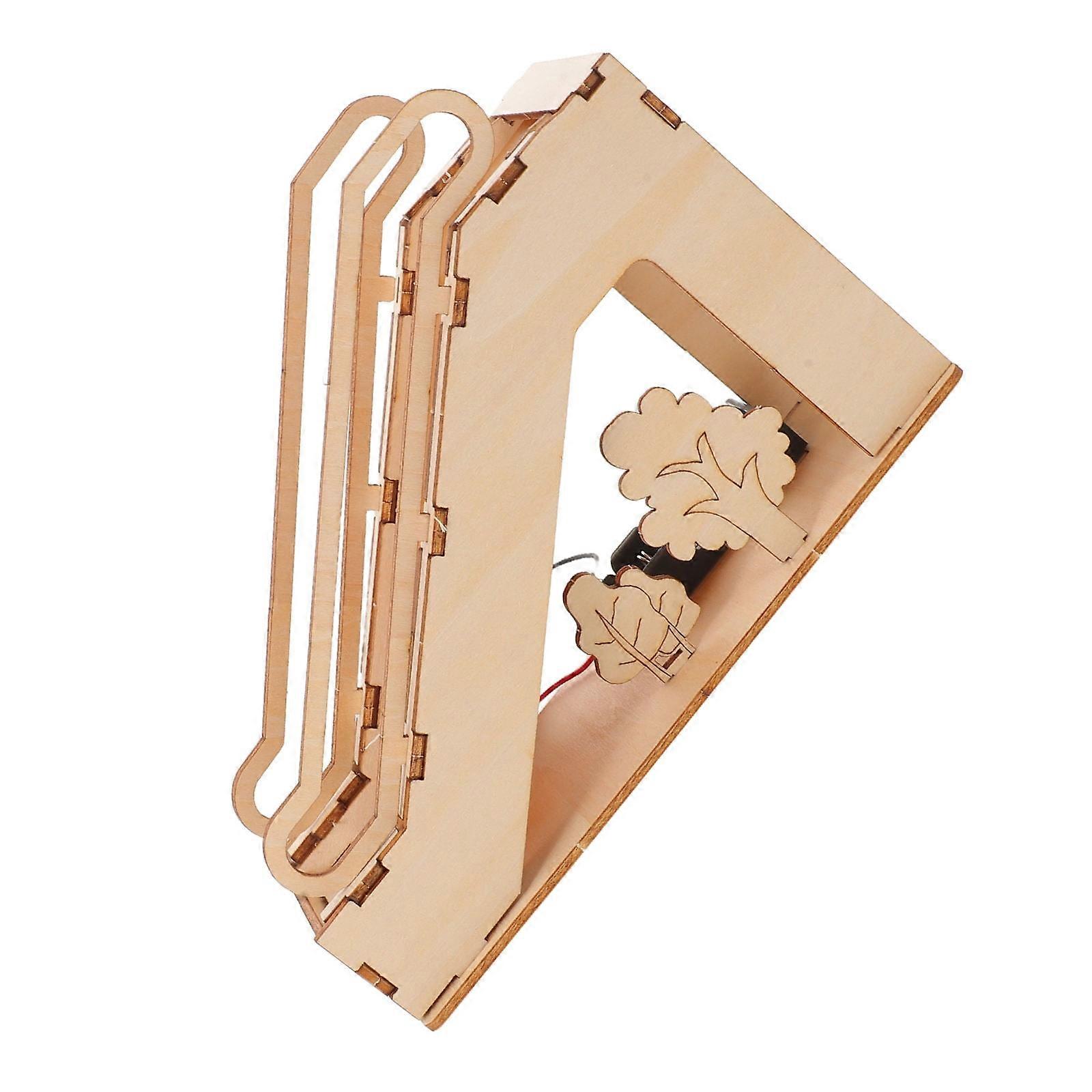 Electric Elevator Model Kit Wooden Escalator Science Experiment Stem Building Set