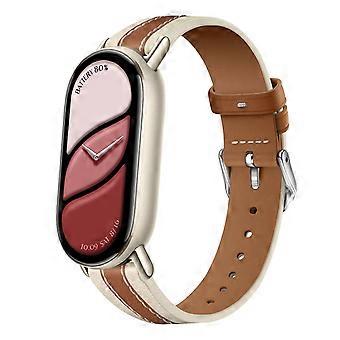 Verbundgenähtes Lederarmband für Xiaomi Smart Band 10 / 9 / 8