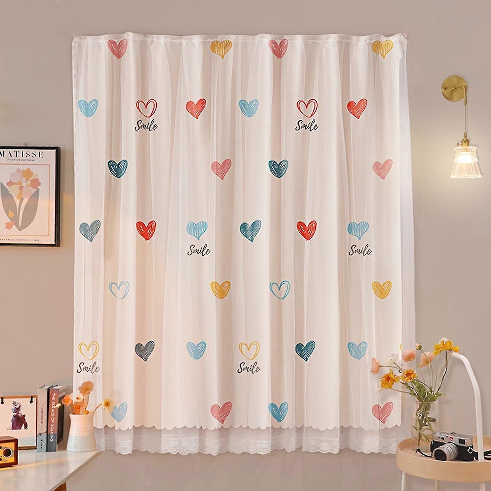 Multicolor Self-Adhesive Curtains for Windows, Easy Hanging Multiple Sizes