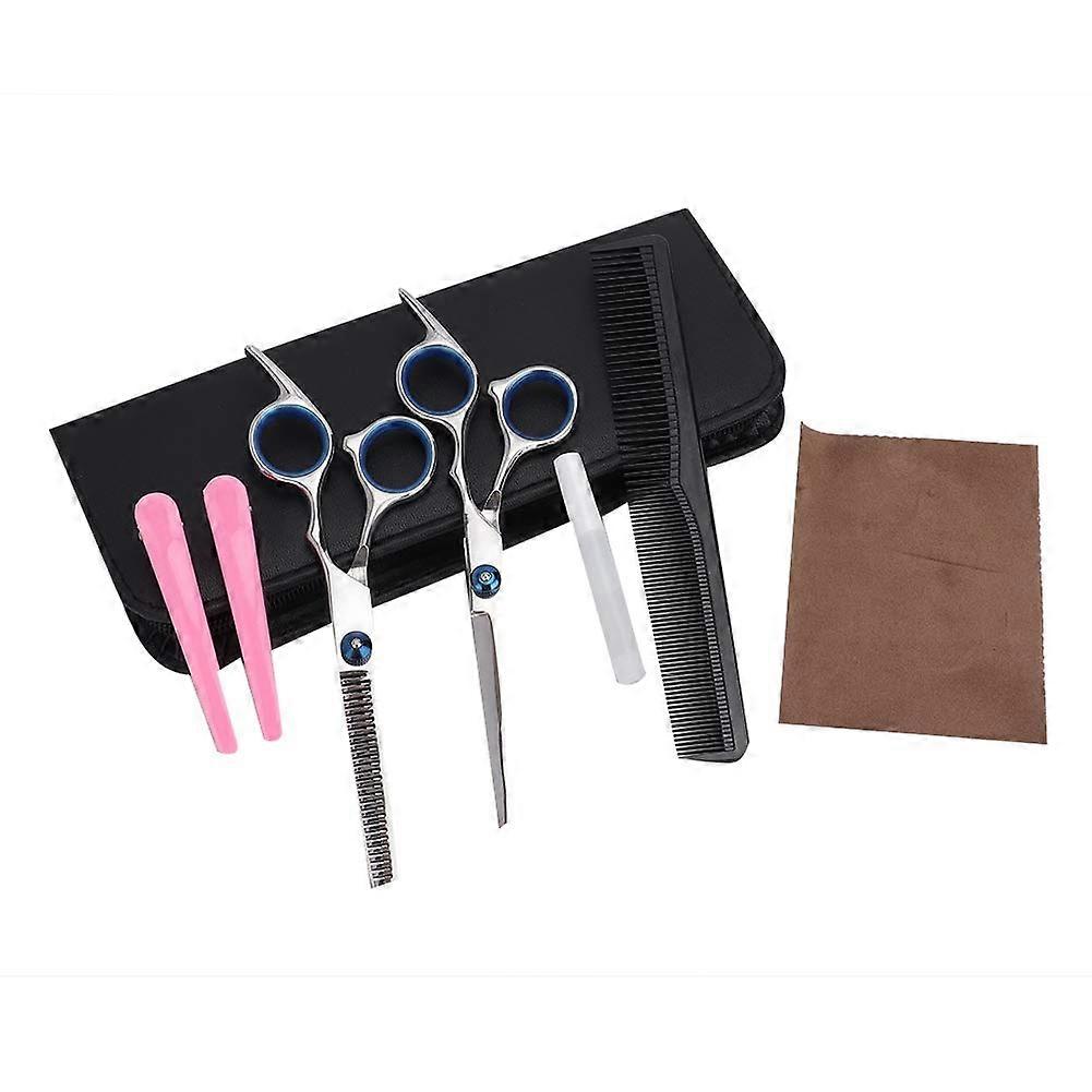 Tesoura de cabeleireiro profissional de 6 polegadas em aço inoxidável com cabo ergonômico.