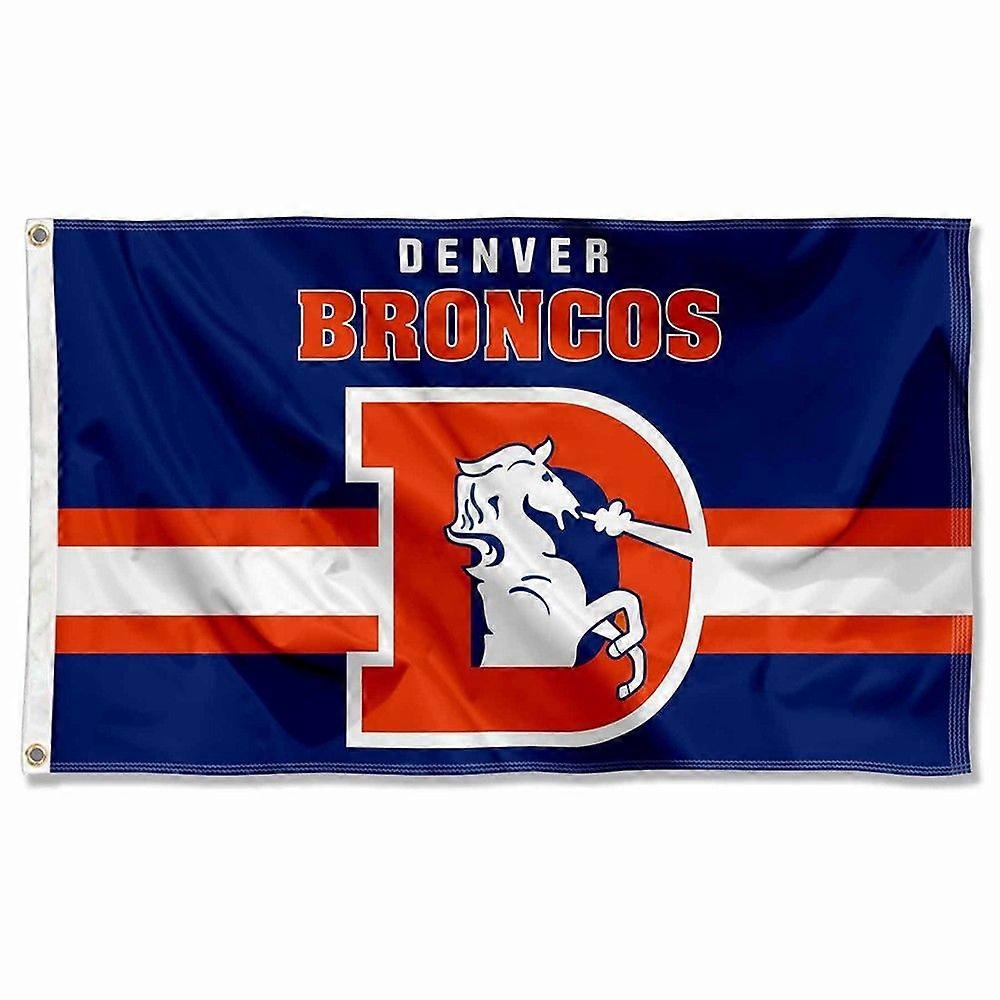 Denver Broncos Throwback Stripes Logo Flagga C0704