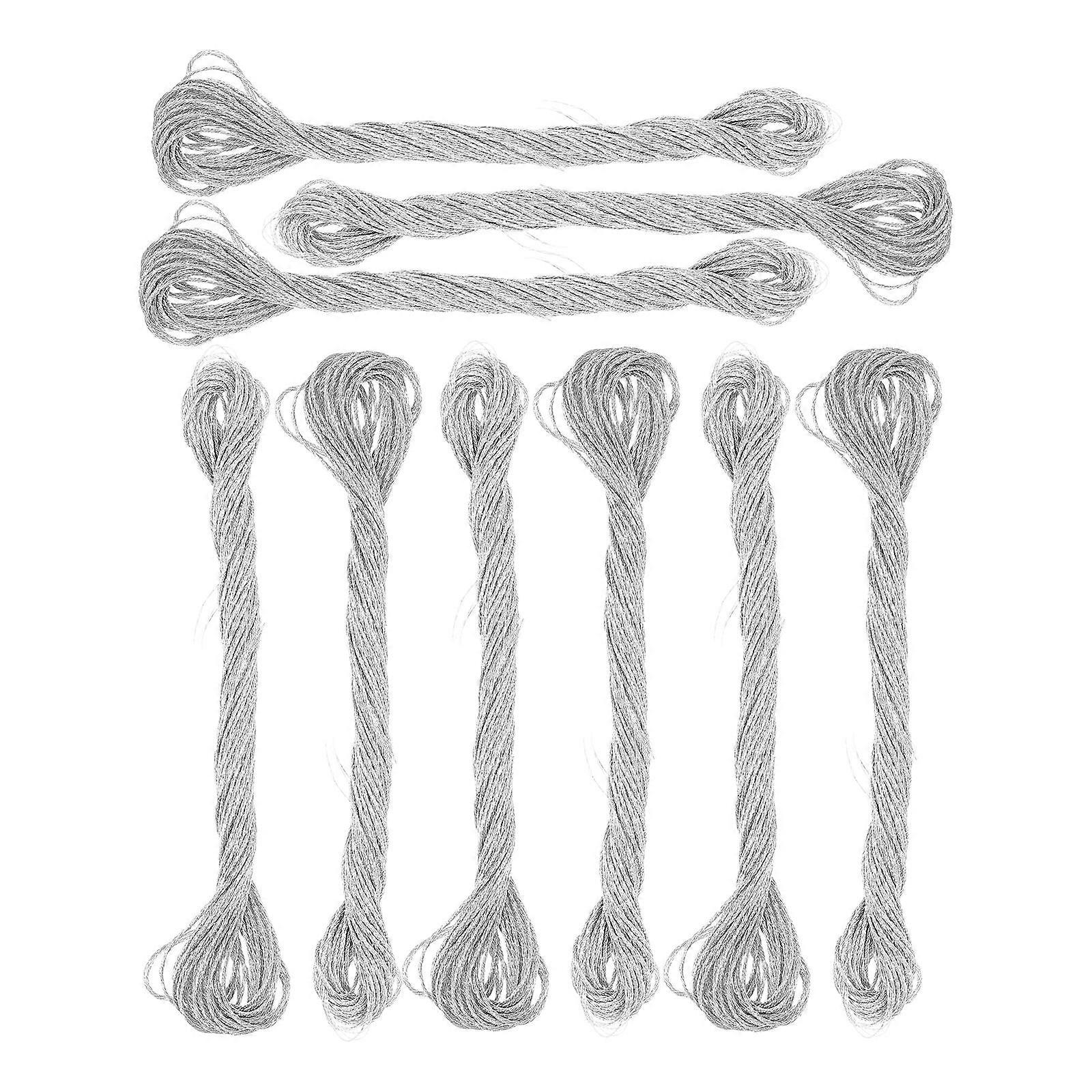 Decorative Thread for Sewing DIY Use 24Pcs Silver Embroidery Craft Thread