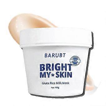 Gluta Rice Milk Mask  Gluta Rice Sleep Facial Mask, Long Lasting Hydration Skin All Over Cream for Women and Men