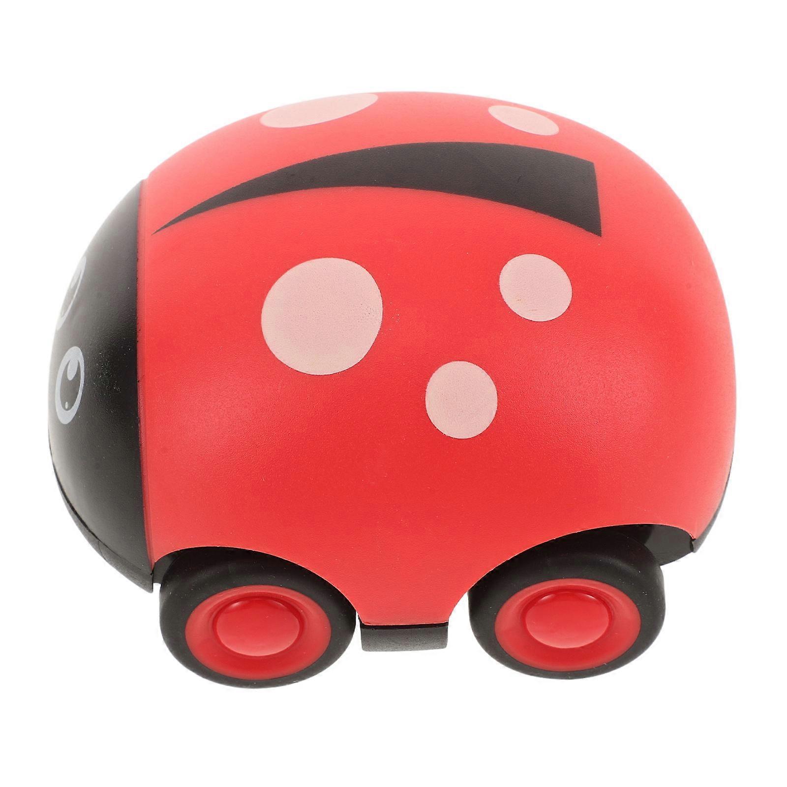Friction Powered Pull Back Car Toy for Toddlers Red Plastic Mini Car