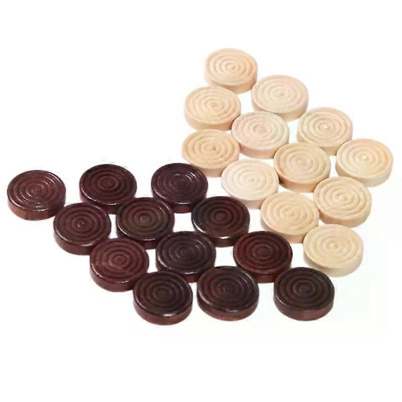 24Pcs Backgammon Pieces Solid Checker Pieces Set Board Game Table Chips Small Backgammon Checker Pieces