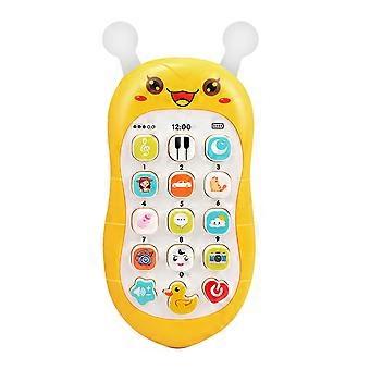 Brinquedo do telefone móvel infantil Brinquedo do telefone do bebê 15 músicas para bebês bebê amarelo