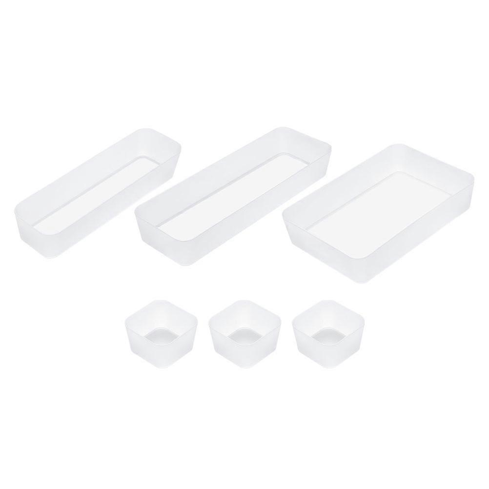 Drawer Storage Boxes for Home Use with 6Pcs Plastic Organizing Boxes