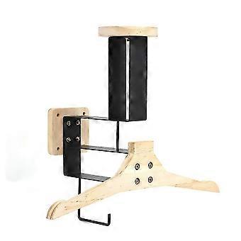 Motorfietshelmhouder van hout, wandmontage, multifunctioneel rek en opbergplank voor fietsen, voetbal, enz.