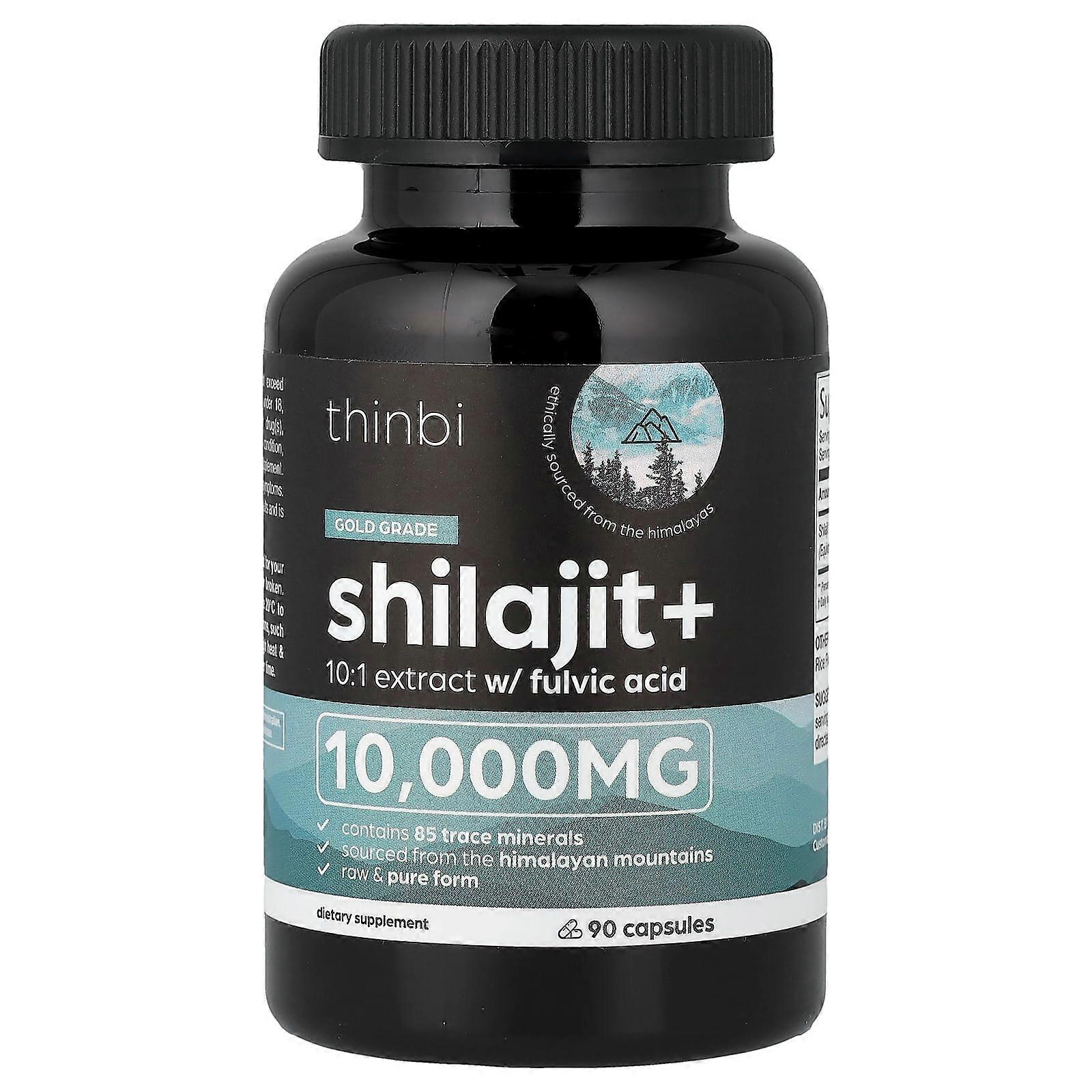 Thinbi, Shilajit+, 90 Capsules (500 mg per Capsule)