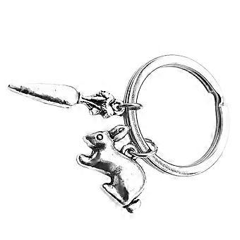 Rabbit Key Ring Holder for Key Storage 1Pcs Fashion Alloy Carrot Design