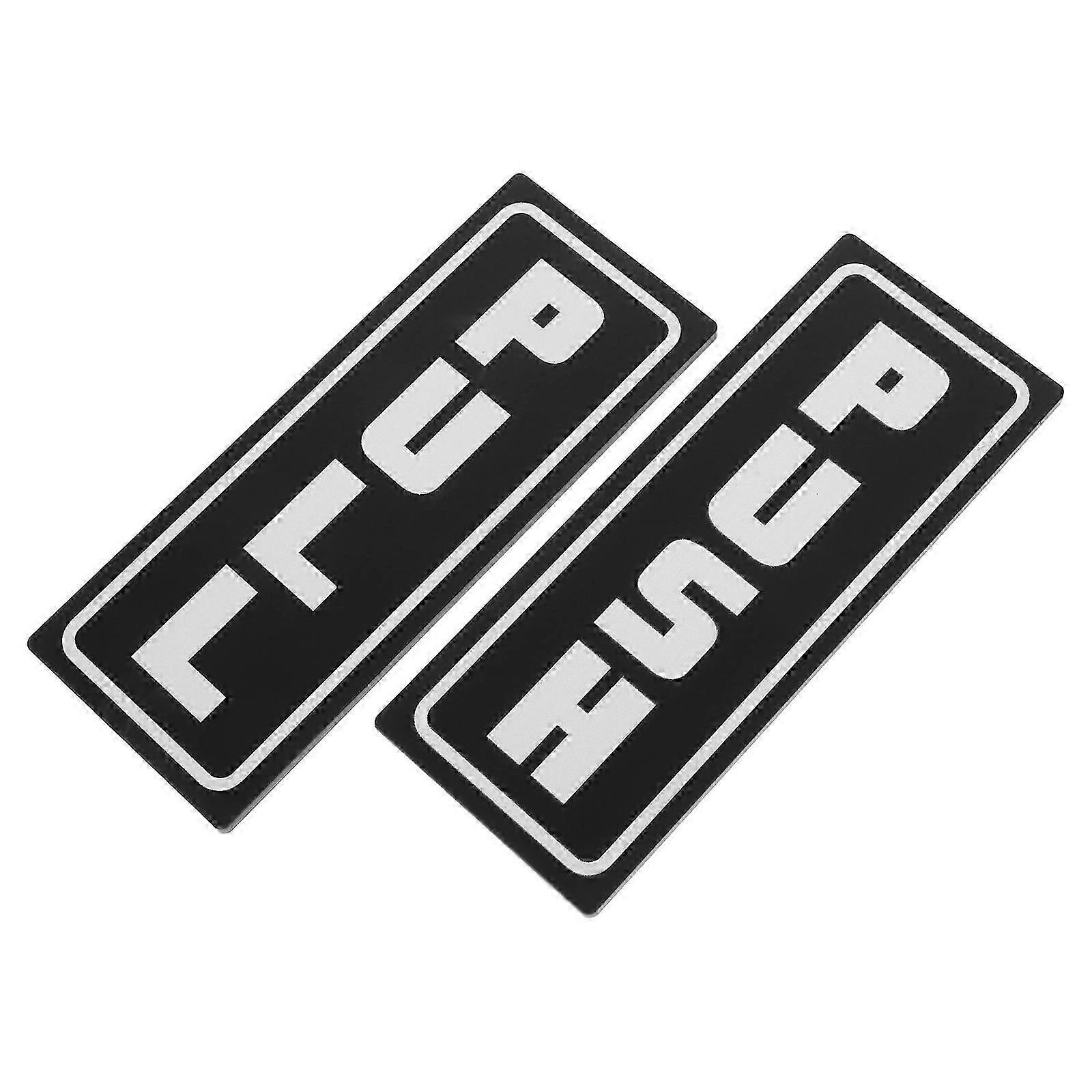 Door Sign Acrylic Door Sign for Push Pull Function 2Pcs Black Plates