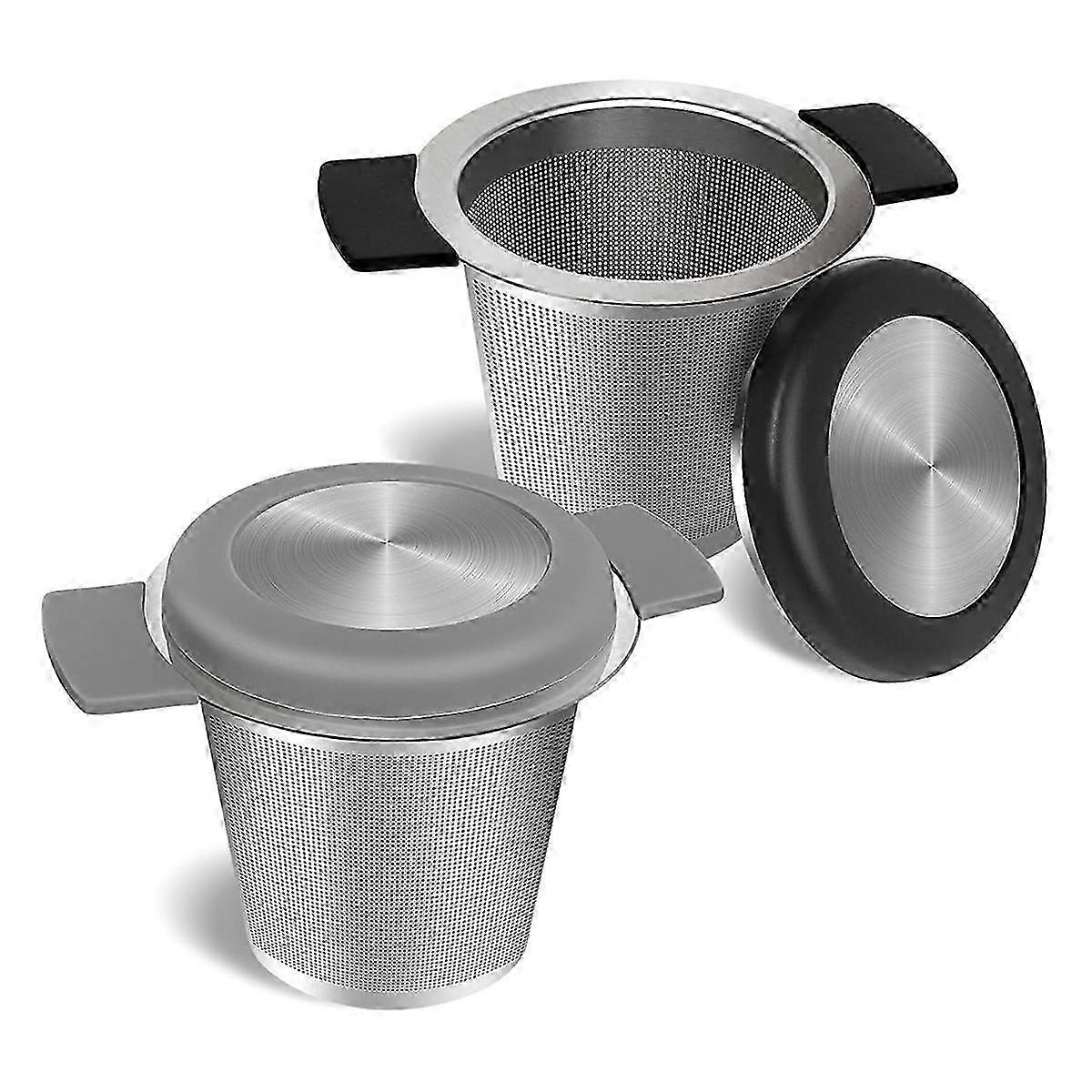 Fine Mesh Tea Infusers, 2PCS Large Tea Strainers compatible with Tea with Handles