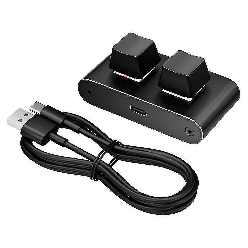 2-Key Customizable Numeric Keypad USB Wired Keyboard Shortcut Keys: Copy, Paste, Enter Key, Answer Button