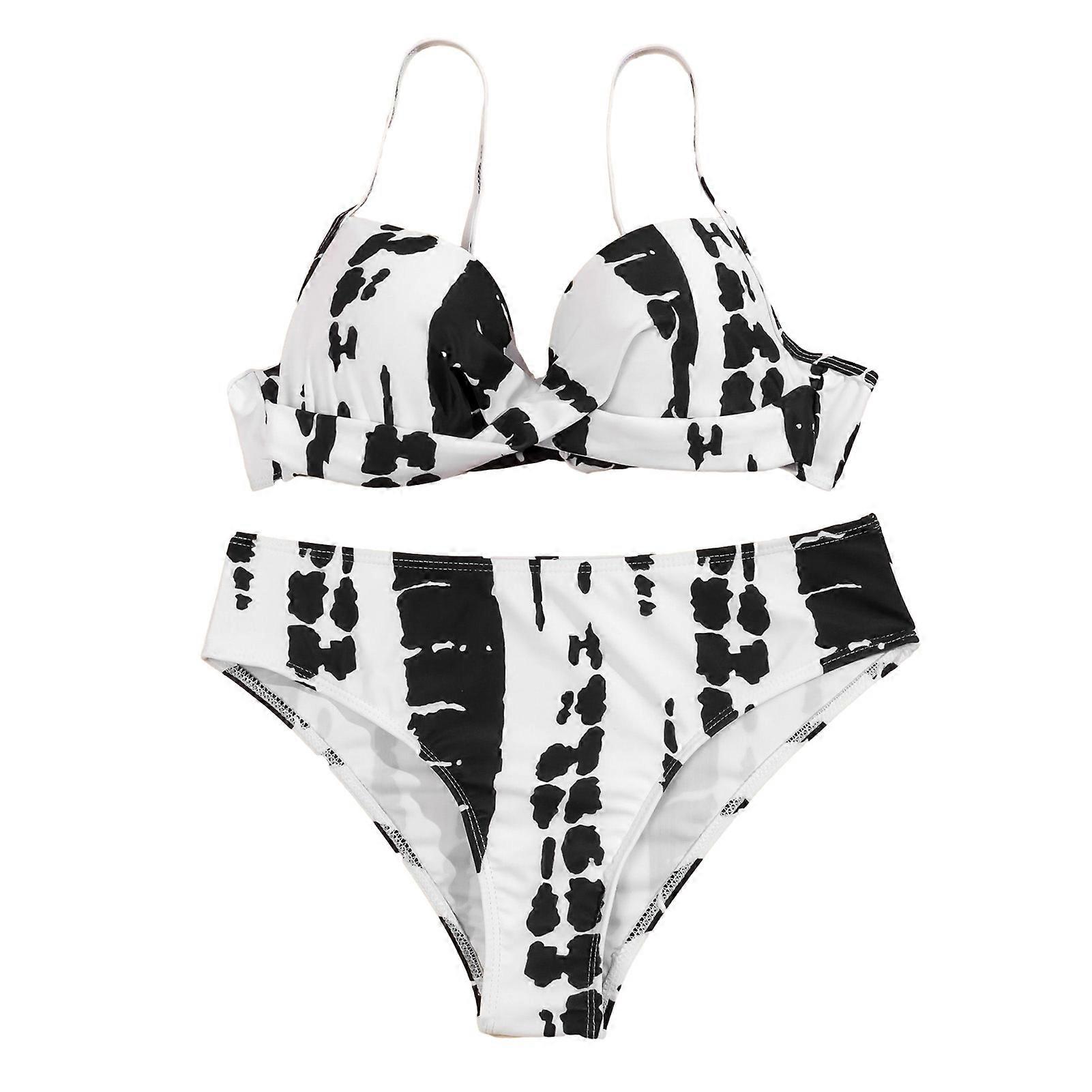 Quick Dry Bikini Set - with Retro Ombre Pattern - for Pool Party