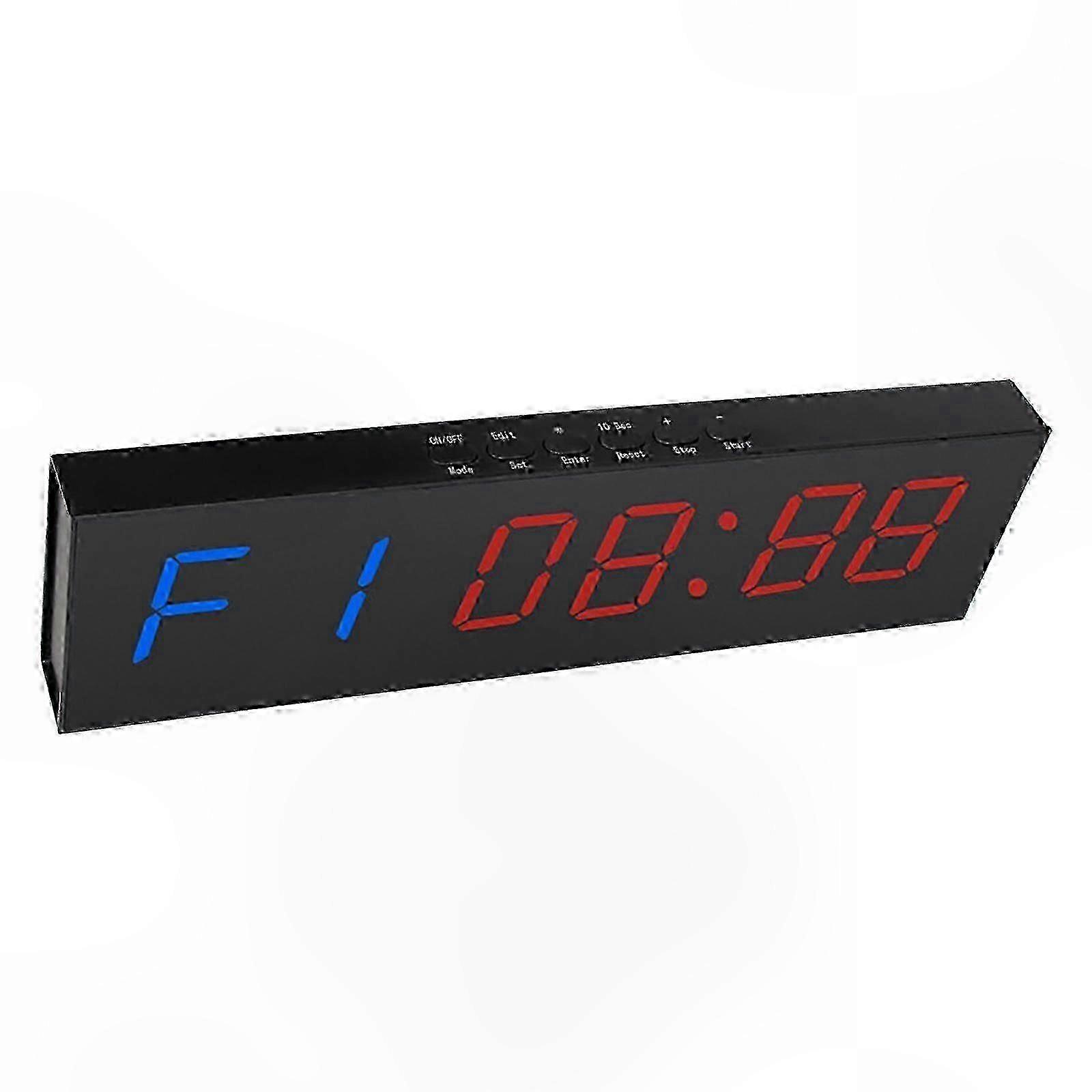 Adjustable LED Countdown Timer with Remote Control, Wall Mountable Gym Clock for Interval Training, TABATA, FGB