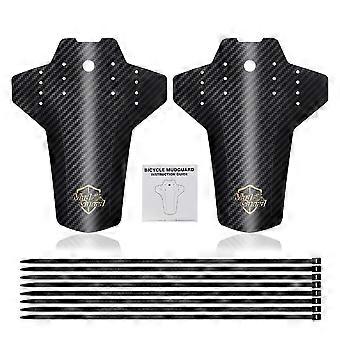 2pcs Fahrrad Kotflügel Kunststoff Mountainbike Kohlefaser Muster Kotflügel Rennrad Dirtboard Radfahren abnehmbare Teile