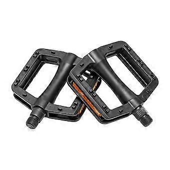 2 pedales ultraligeros para bicicleta de 9/16 pulgadas con clavos antideslizantes y reflectores 26-27