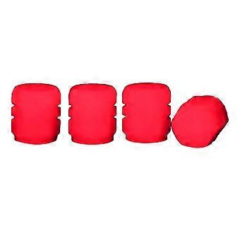 Luminous Tire Valve Cap Fluorescent Night Glowing Air Nozzle Tyre Valve Stem Cover for Car Bicycle Motorcycle Red