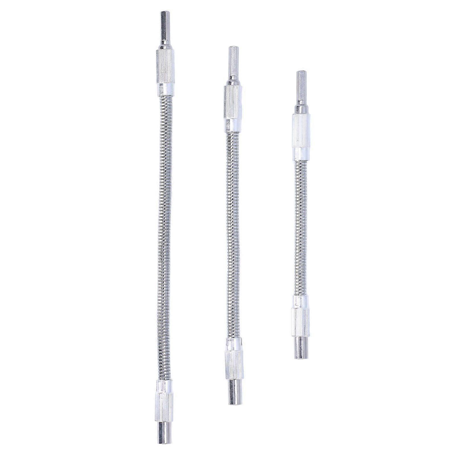 3Pcs Flexible Shaft Extension Universal Drill Bit Extrender Holder 1/4in Set Kit
