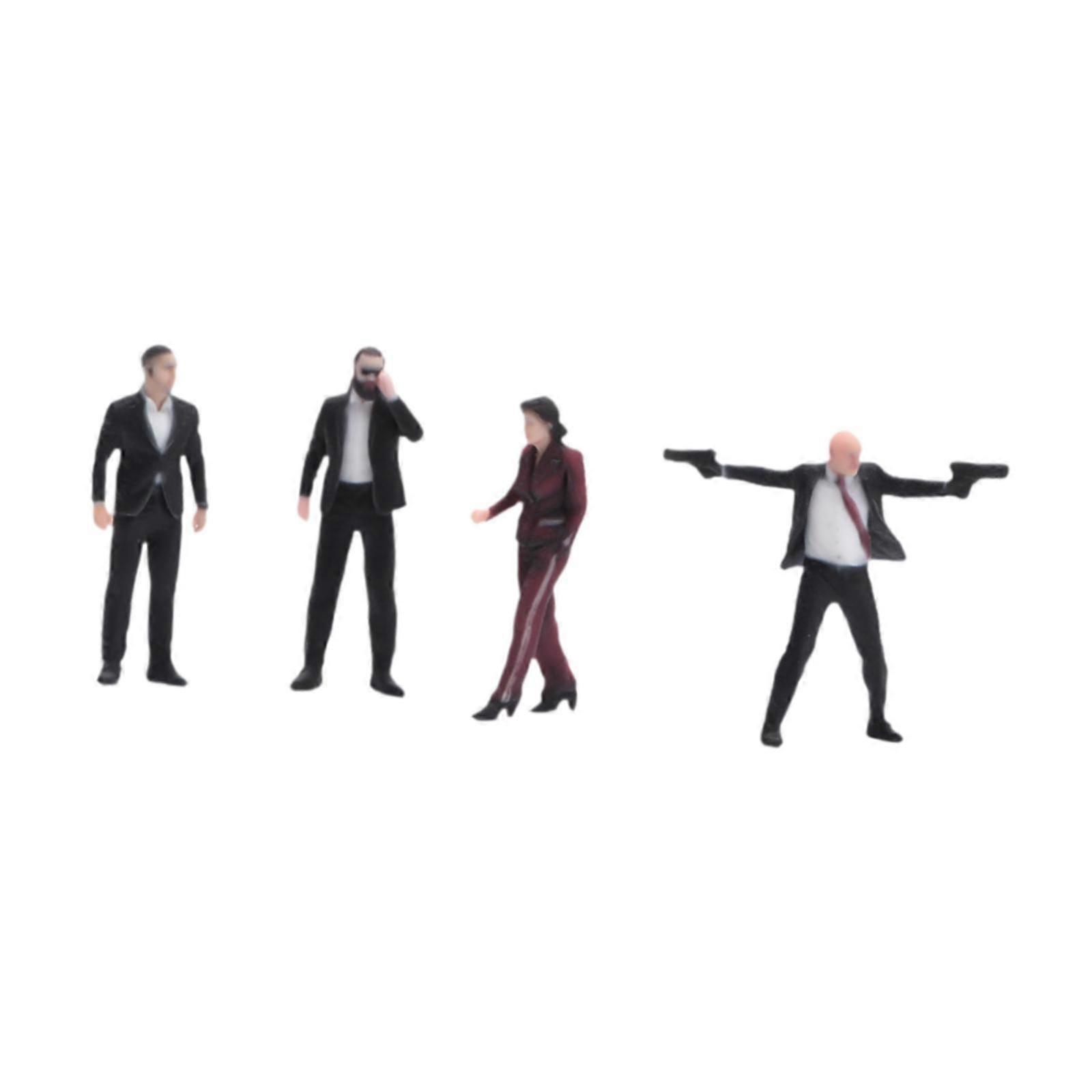 1/64 Scale Security Guard Figures Decorative Tiny Durability Diorama Decors