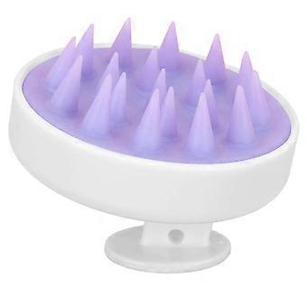 Scalp Massager Brush Head - Soft Silicone Hair Cleaning Comb for Wet and Dry Hair, Stress Relief, for Men Women Purple