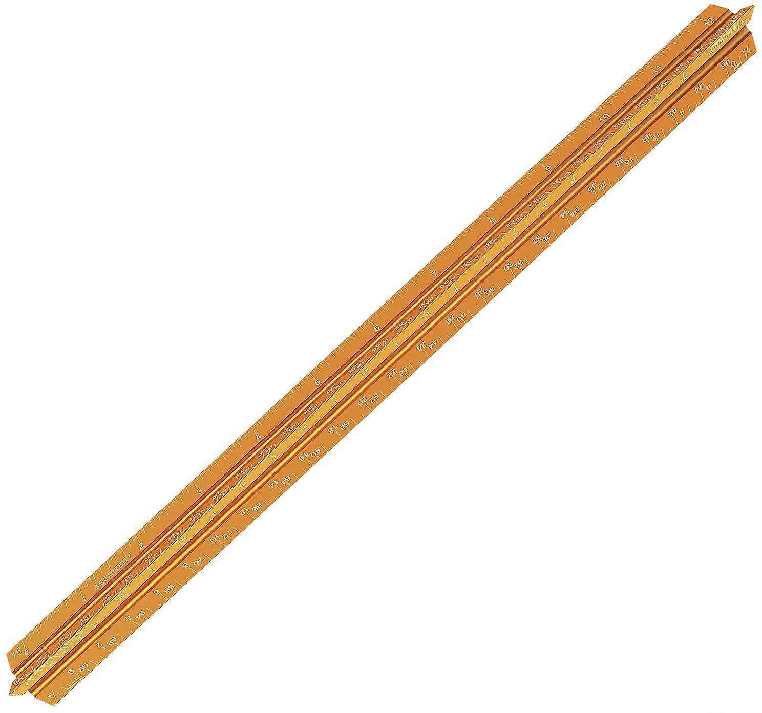 12" Architectural Scale Ruler Aluminum Architect Scale Triangular Scale Ruler