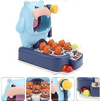 Cartoon whack-a-mole toy 1 piece (whack-a-mole hippo)+5 balls