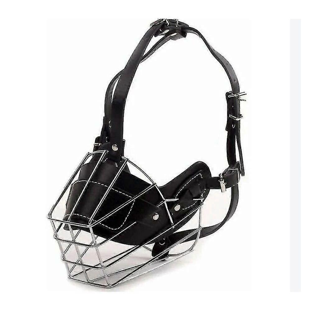 SUPER METAL MUZZLE Leather muzzle for medium-sized dogs