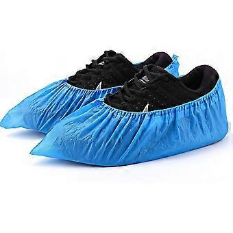 Disposable Non-Slip Waterproof Shoe Covers - 100 Pack (50 Pairs), 15.7 Inches, Hygienic Recyclable Foot Booties for Indoor Use