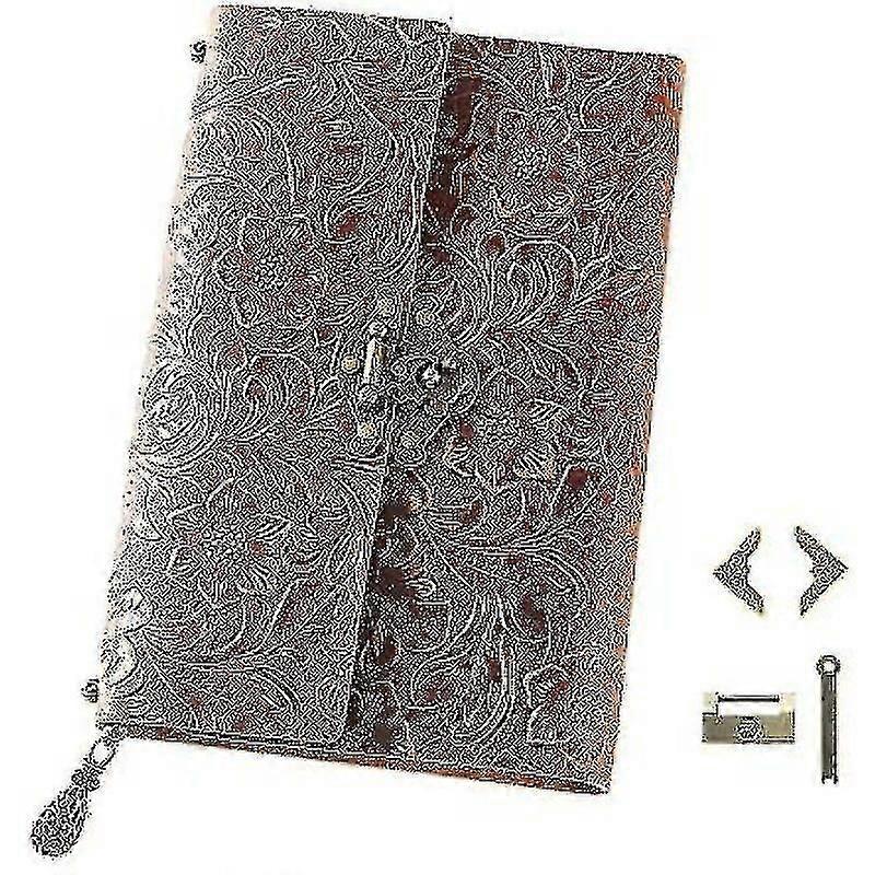 Leather Diary Notebook Handmade Leather-bound With Blank Pages