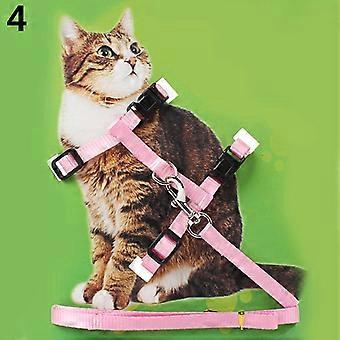 QingHai Harnais en nylon réglable pour chiot pour animaux de compagnie Collier Laisse Laisse Corde de sécurité de traction