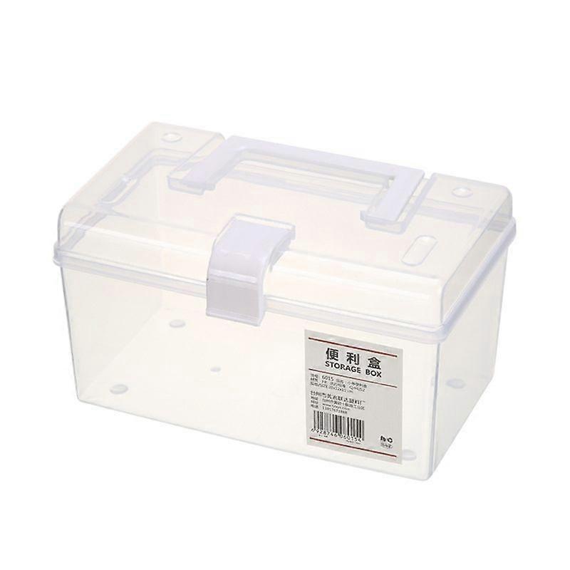 Portable Multi-use Clear Plastic Storage Container Box with Handle Latch Lock KAESI