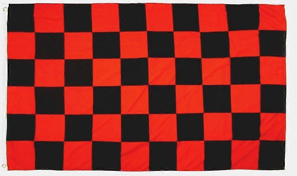 Svart och röd rutig flagga FFGG-1801
