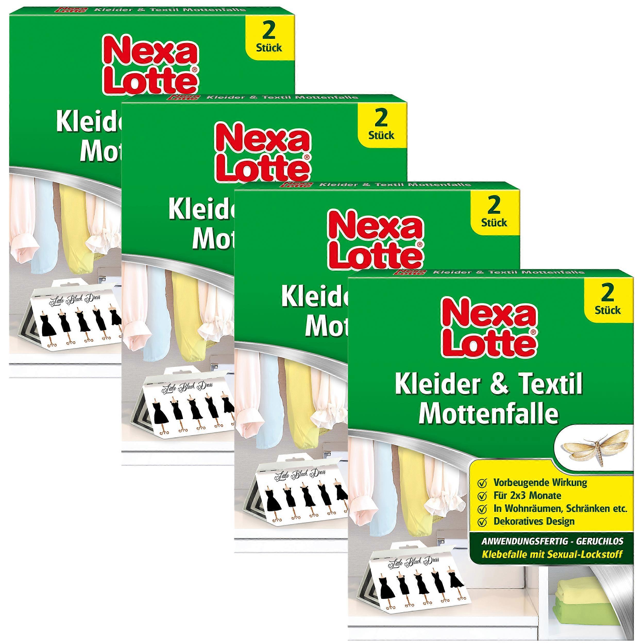 4 x NEXA LOTTE® Clothes & Textile Moth Trap, 2 pieces