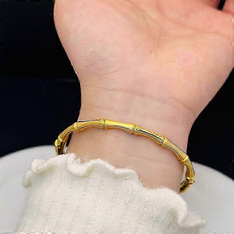 Bambusový styl Klasický Plain Open Clasp Bangle náramek