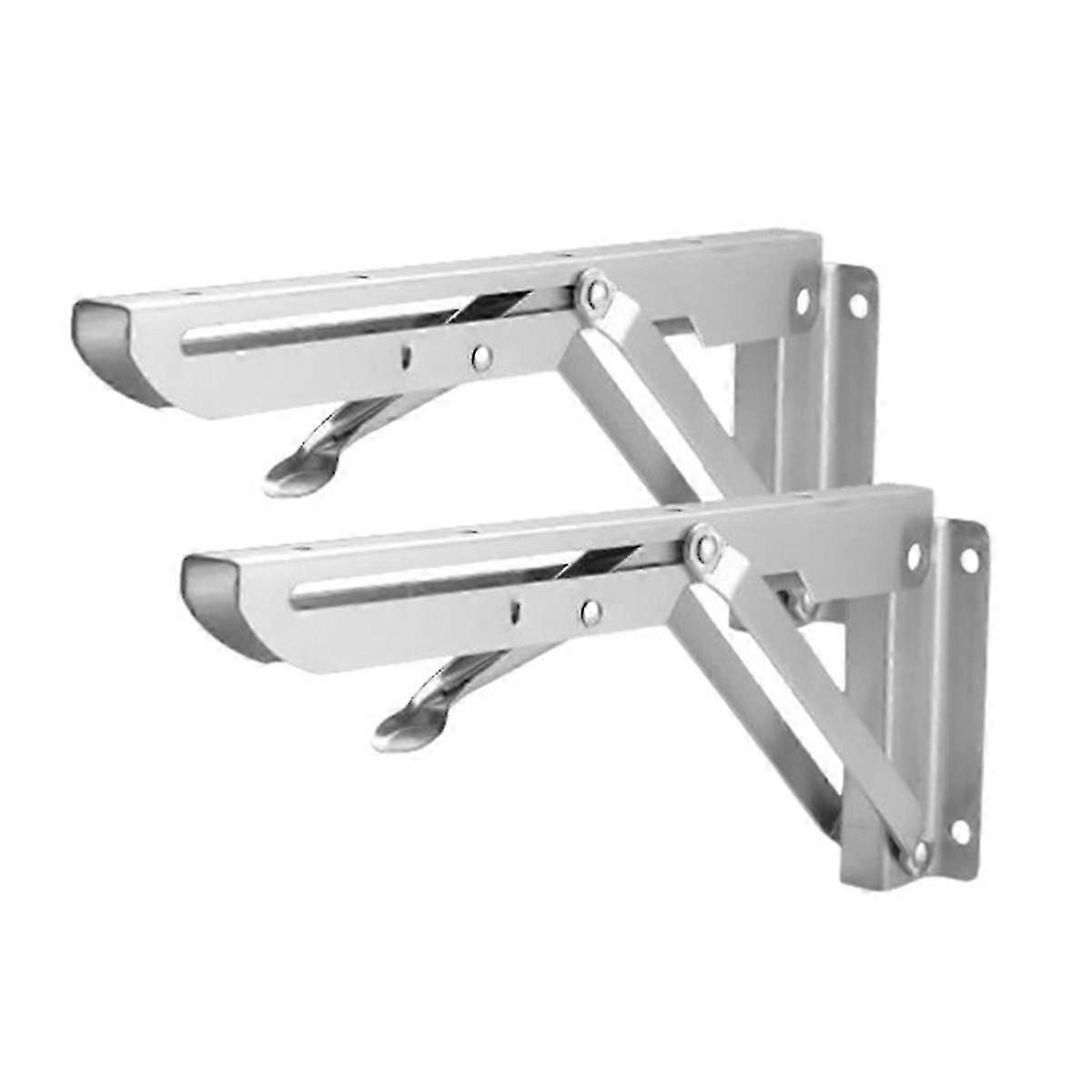 Stainless Steel Folding Angle Bracket Triangle Shelf 8inch