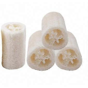 4-Pack Natural Egyptian Loofah Sponges, Face and Body Scrubber for Bath and Shower Exfoliation
