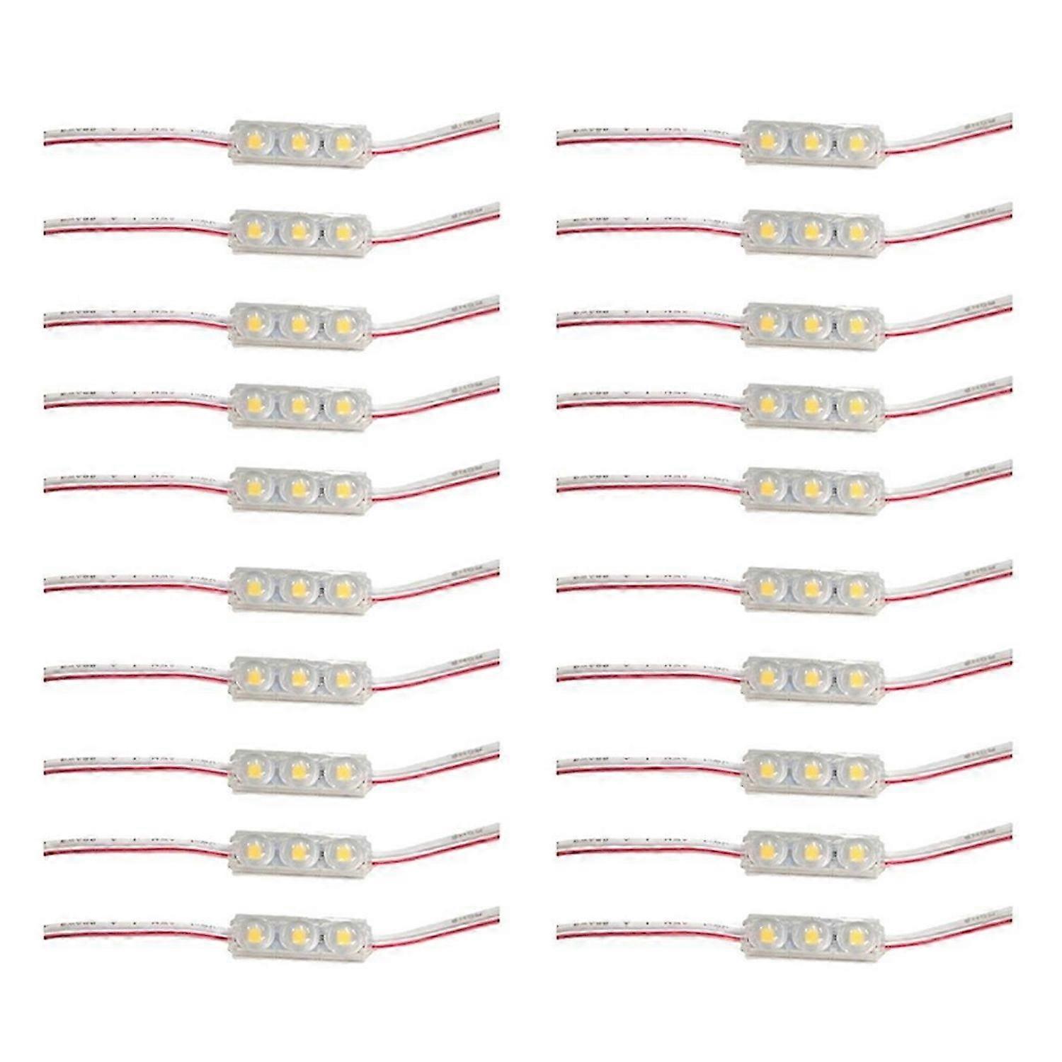 20pcs SMD 3 LED Back Lights Mirror Light Led Module Red