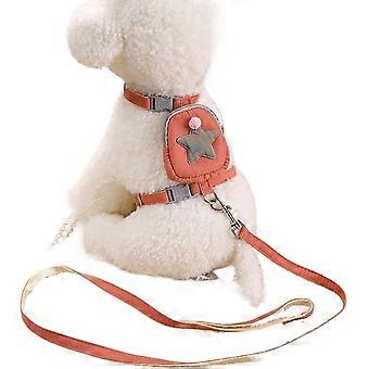 Traction Rope Cat Dog Traction Rope with Backpack Prevent Break Free Go Out Special Cat Walking Rope Slip Cat Chain Dog Pet Strap AdjustableM