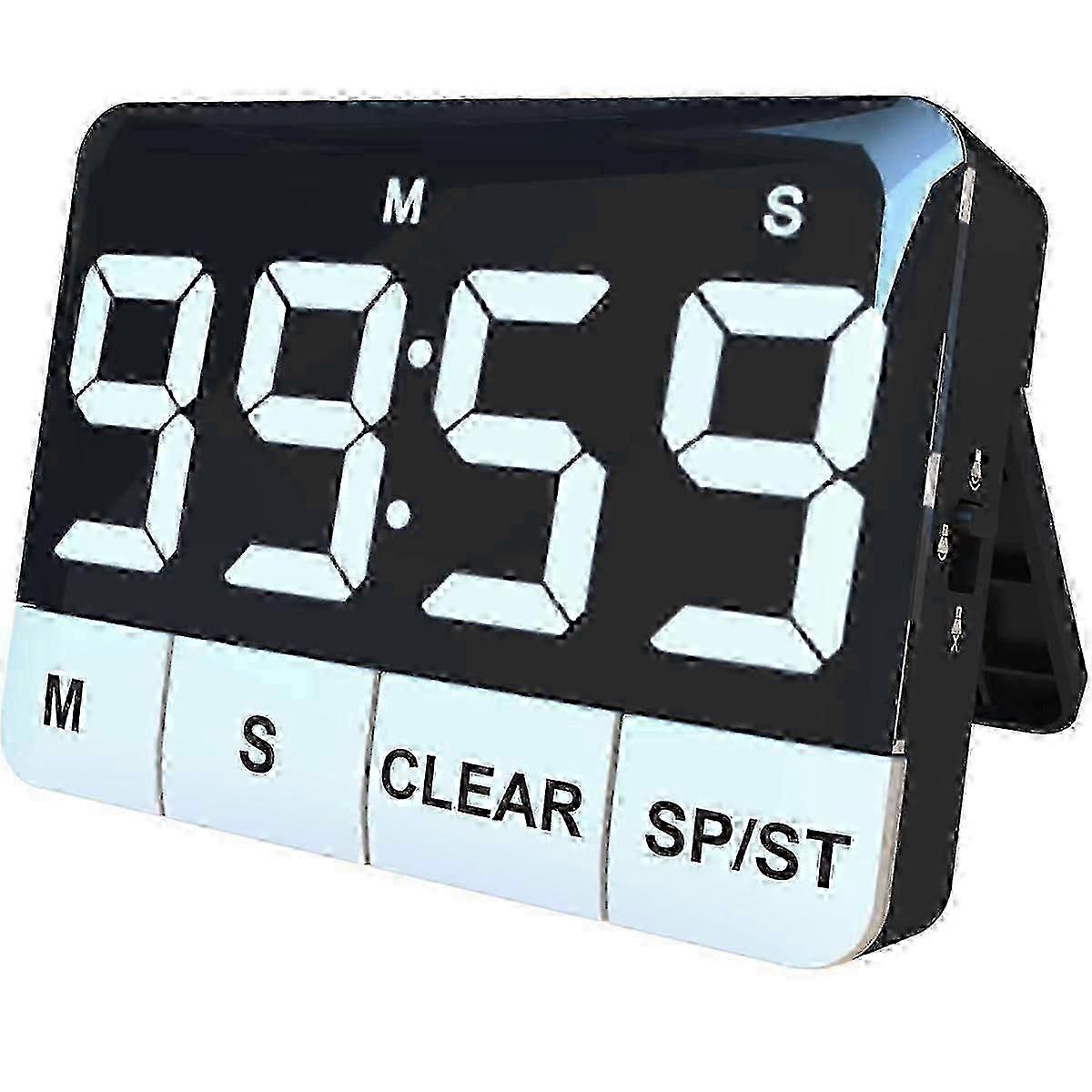 Compact 120DB Versatile Loud Digital Kitchen Countdown Timer with LED Display, Magnetic Countup
