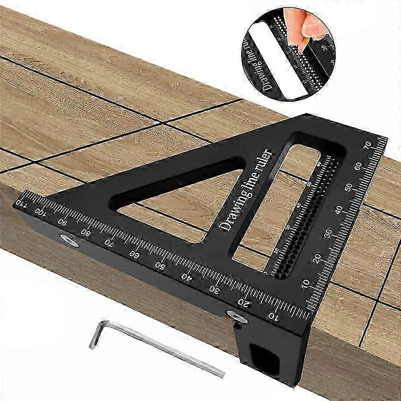 For Woodworking Square Protractor Miter Triangle Ruler