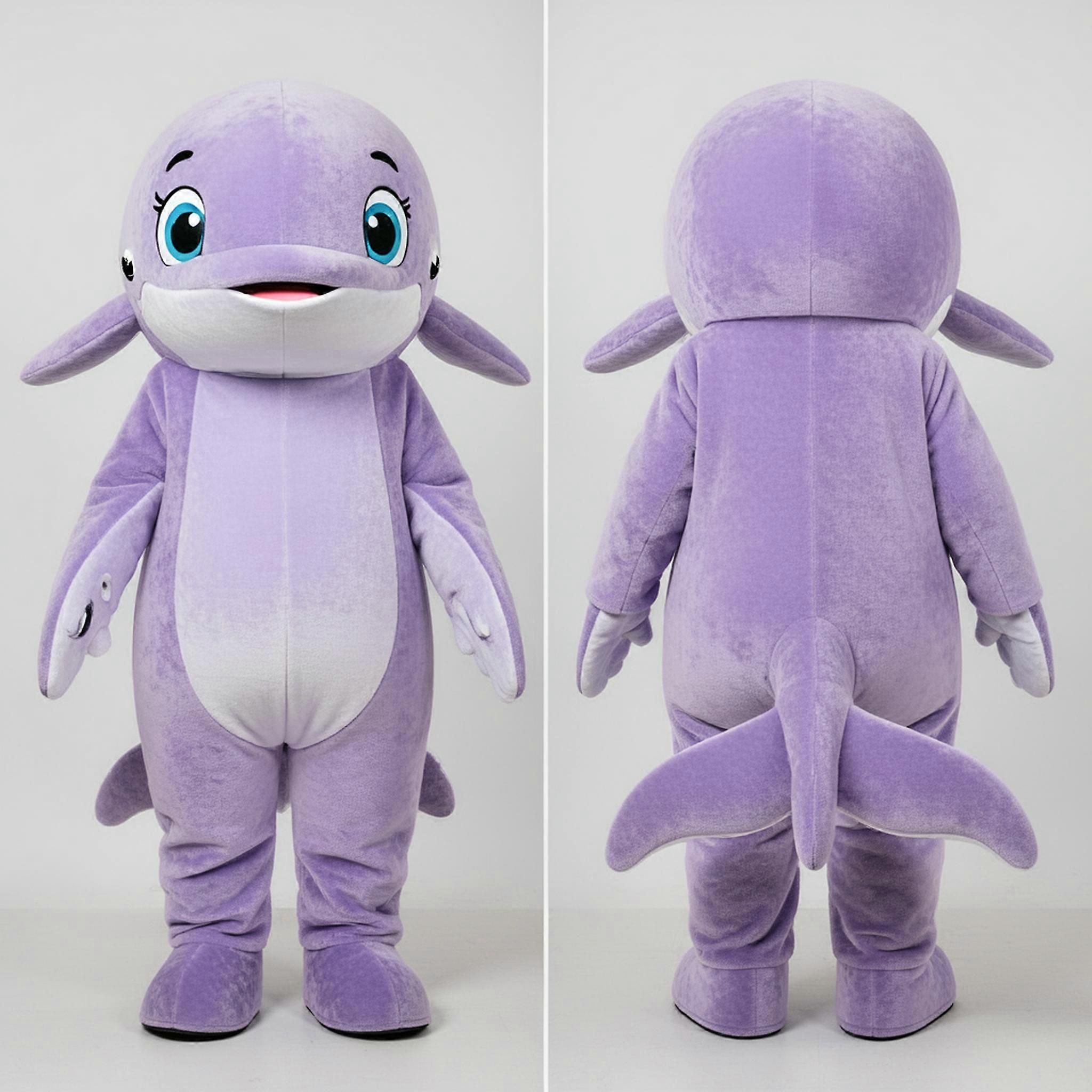 MASTICOT Lavender Cartoon Humpback Whale Mascot