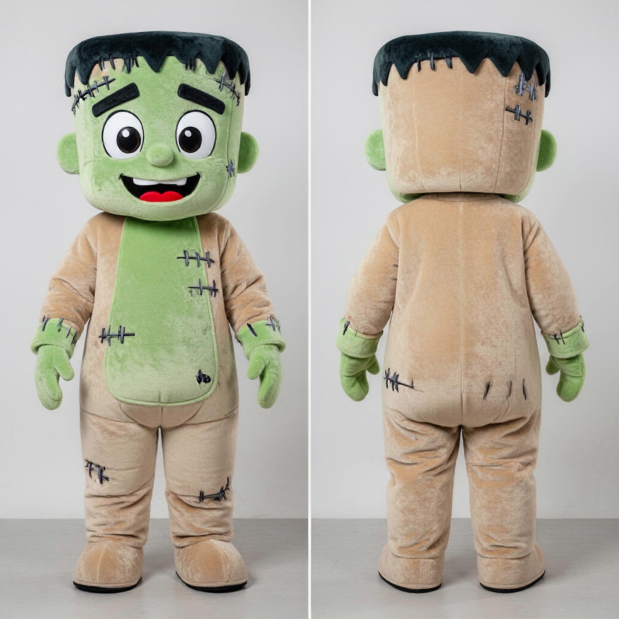 MASTICOT Beige Velvety Swimsuit Frankenstein Mascot