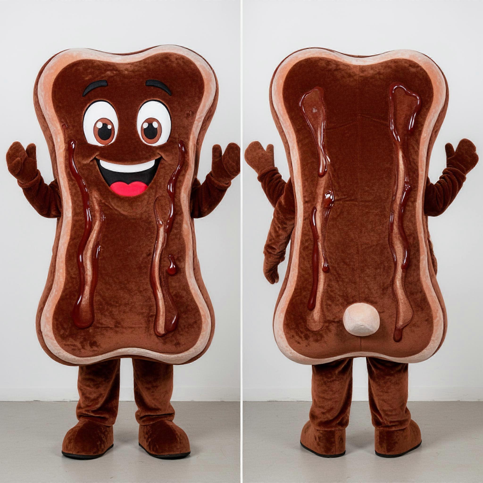 MASTICOT Brown Smiling Ribs Bbq Ribs Mascot