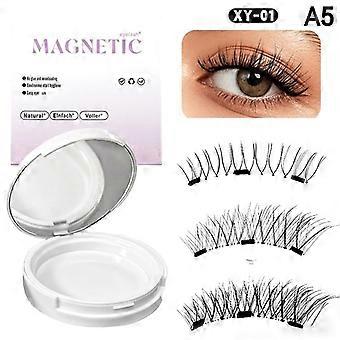 1 Pair Reusable Magnetic Eyelashes No Glue Needed Easy Apply 3D Natural Curly Magnetic False Eyelashes Lashes Set Makeup Tool